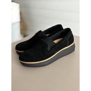 Clarks Women's Zylah Sky Slip On Wedge Black 5 1/2